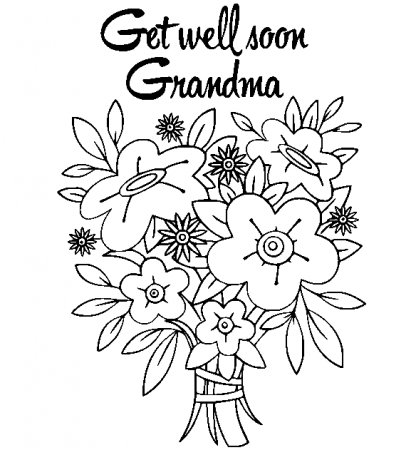 Get Well Soon Grandma Coloring Pages - Get Well Soon Coloring Pages - Coloring  Pages For Kids And Adults