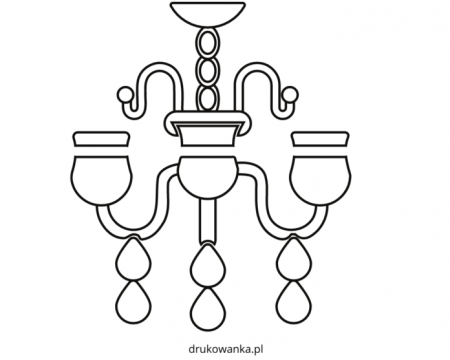 Chandelier coloring book to print and online