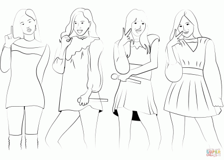 Blackpink coloring page | Free Printable Coloring Pages