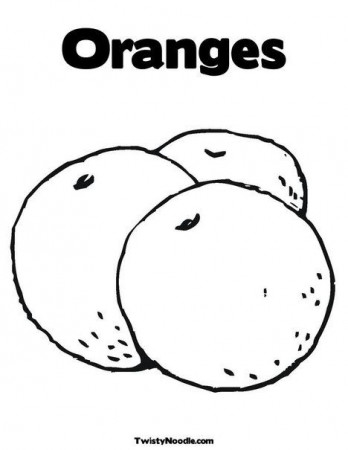 Oranges Coloring Page | Coloring pages, Preschool colors ...