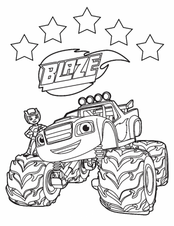Blaze and the Monster Machines Coloring Pages | Cartoon coloring ...