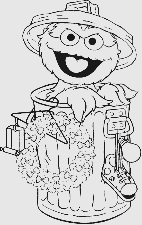 christmas oscar the grouch coloring page - coloring.com