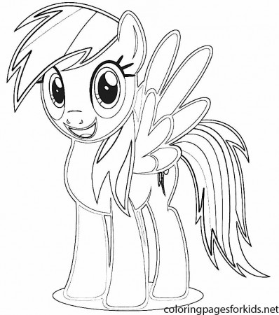 Rainbow Dash Coloring Pages Printable - Coloring