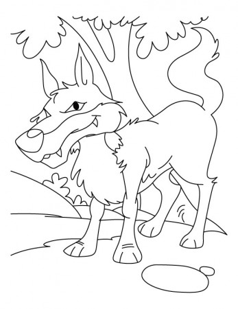 Wolf in jungle coloring pages | Download Free Wolf in jungle coloring pages  for kids | Best Coloring Pages