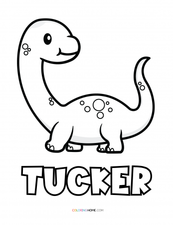 Tucker dinosaur coloring page