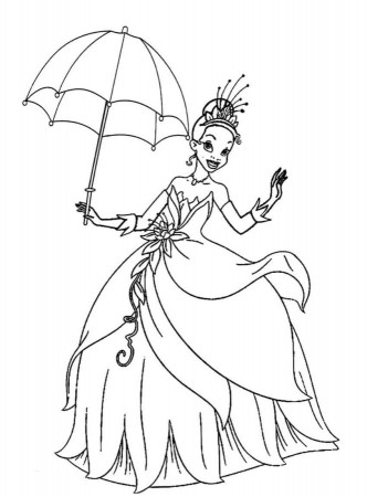 Princess Tiana Coloring Pages