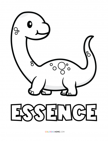Essence dinosaur coloring page