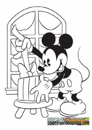 mickey mouse christmas coloring pages | Coloring and coloring