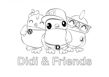Image result for mewarna didi and friends | Free kids coloring pages, Easy  cartoon drawings, Coloring books