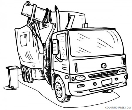 truck coloring pages garbage truck Coloring4free - Coloring4Free.com