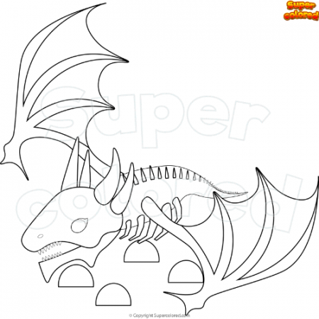 Coloring page Roblox Adopt Me Shadow Dragon - Supercolored.com
