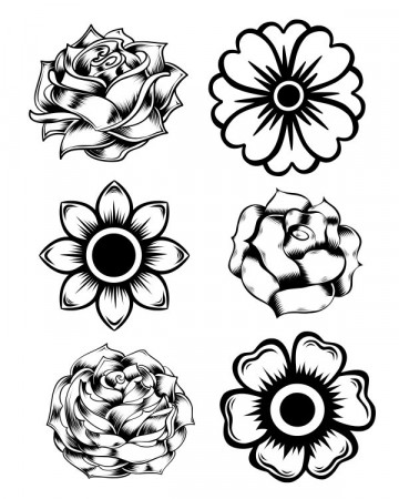 Free Printable Rose and Marigold Flowers Coloring Page | Mama Likes This