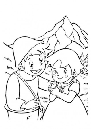 Kids-n-fun.com | Coloring page Heidi, Girl of the Alps Heidi ...