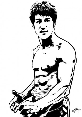 Black/white vector portrait of Bruce Lee | Bruce lee art, Bruce lee, Bruce  lee pictures