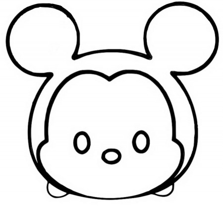 Coloring page Disney Tsum Tsum : Mickey Mouse (Mickey & Friends) 1