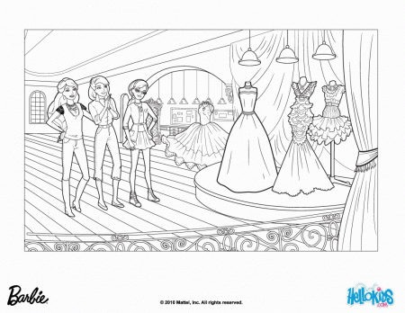 Barbie A FASHION FAIRYTALE coloring pages - Barbie and her glitter ...