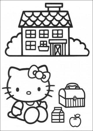 Hello Kitty Coloring Pages Coloring Page For Kids | Kids Coloring