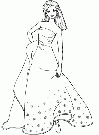 Barbie Cartoon Coloring Pages For Girls - Coloring Pages For All Ages