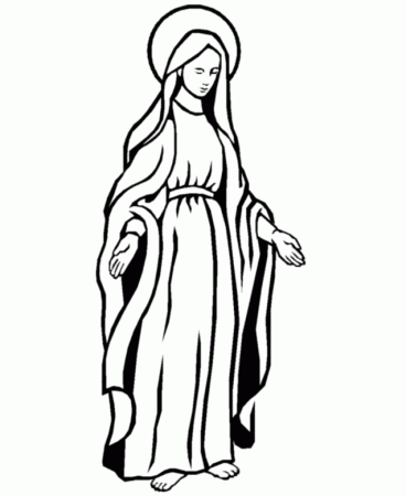 Mary Mother Of God Coloring Page Clipart - Free to use Clip Art ...
