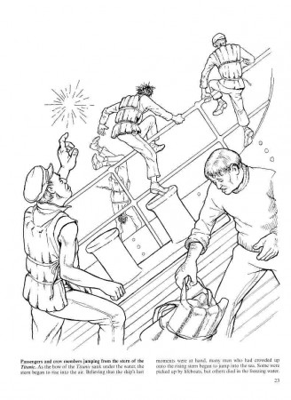 Passengers and crew members jumping from the stern | Coloring pictures, Coloring  pages, Memorial day coloring pages