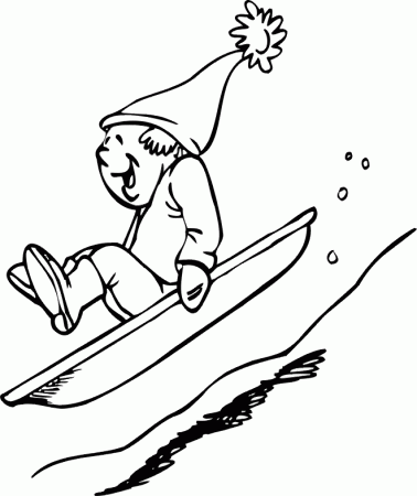 Sled Black And White Clipart - Clipart Kid | Coloring pages winter, Coloring  pages, Free coloring pages