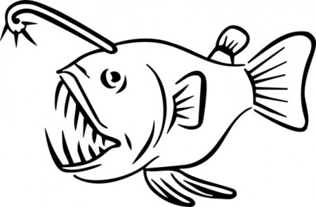 Angler Fish Coloring Pages for Kids - Get Coloring Pages