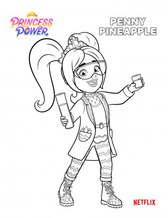 Penny Pineapple -- Princess Power coloring page