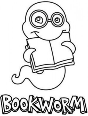 Bookworm | Book worms, Coloring pages, Bookworm crafts