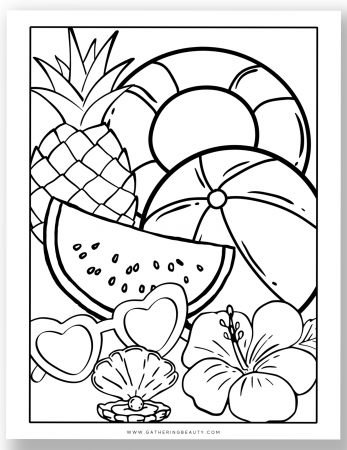 Free Summer Colouring Pages For Adults ...