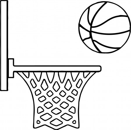 Cool Side Playing Basketball Coloring Page
