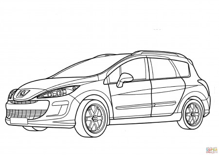 Peugeot 308 SW coloring page | Free ...
