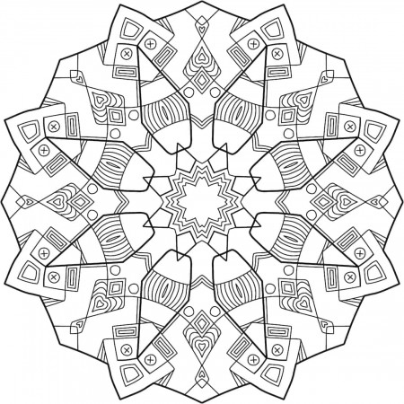 Dwemer Cog Coloring Page - Monday Mandala