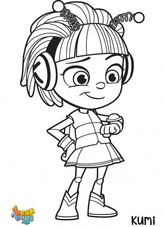 Kumi from Beat Bugs Coloring Page - Free Printable Coloring Pages for Kids