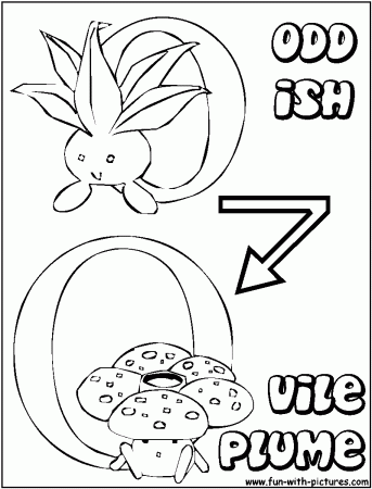 O Oddish Vileplume Coloring Page