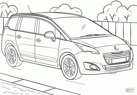 Peugeot 5008 coloring page | Free ...