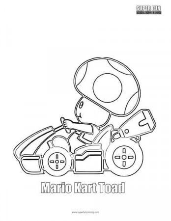 Mario Kart Toad Coloring - Super Fun Coloring
