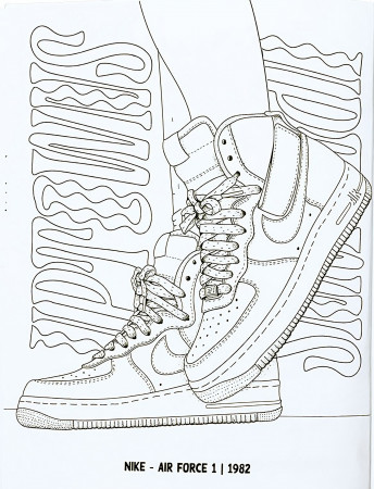 Air Force shoes coloring page