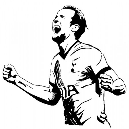 Coloring page FIFA World Cup 2018 : Harry Kane 22