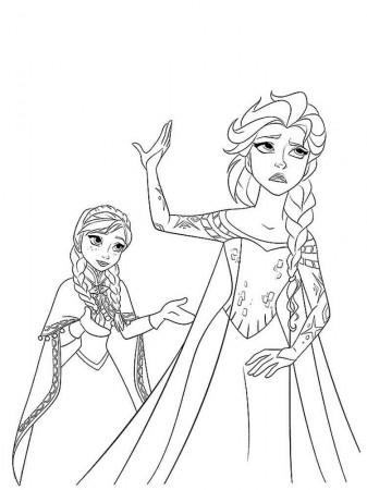 Elsa & Anna coloring pages