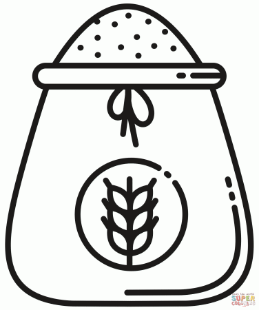 Flour coloring page | Free Printable Coloring Pages