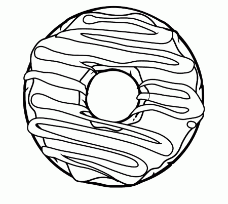 Frosted Donut Coloring Page – coloring.rocks!