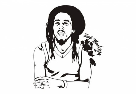 Bob Marley Coloring Pages intended to Really encourage in coloring ...