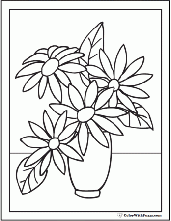 102+ Flower Coloring Pages ✨ Customize And Print Ad-free PDF