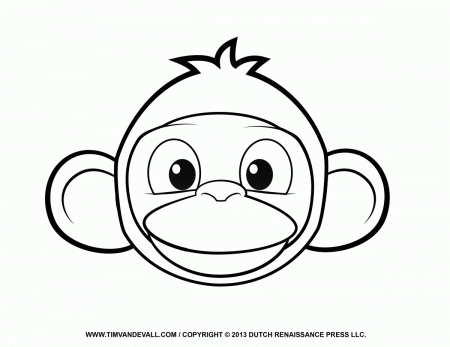 Gorilla Face Coloring Pages | Coloring Online