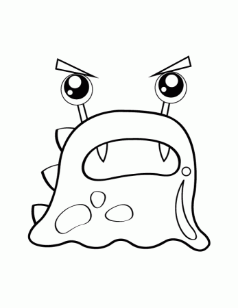 Printable Cute Monster Coloring Page