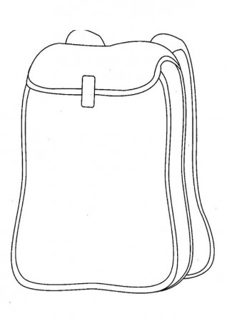 Coloring Pages | School Bag Ccloring Page
