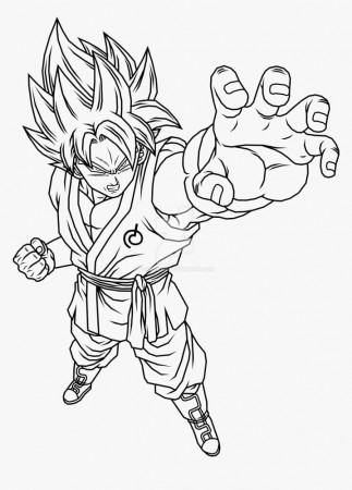 Angry Son Goku Coloring Page - Free Printable Coloring Pages for Kids