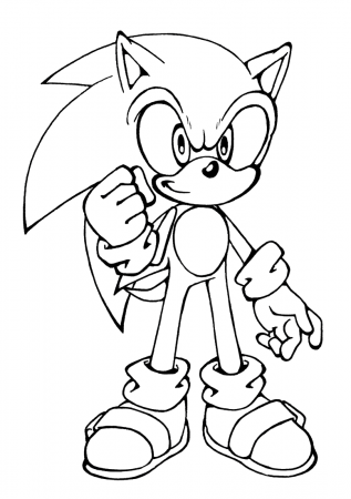Sonic Shadow Coloring - Coloring Pages for Kids and for Adults