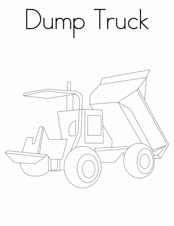 Free Printable Dump Truck Coloring Pages For Kids