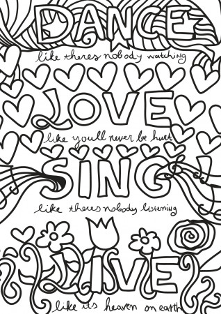 Free book quote - 18 - Positive & inspiring quotes Adult Coloring Pages